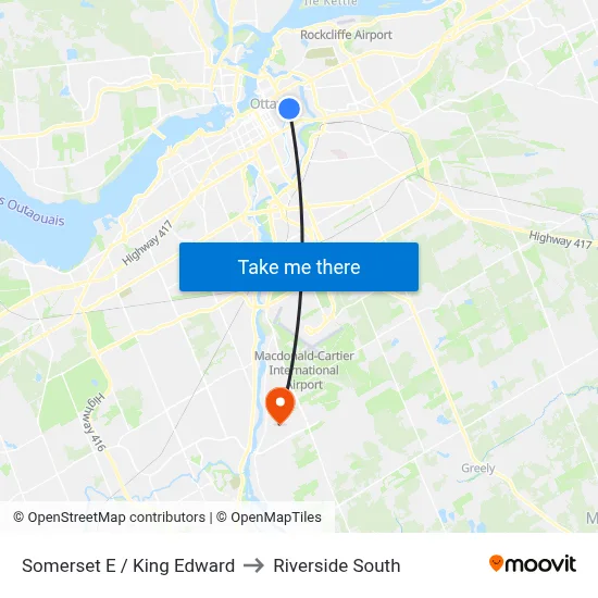 Somerset E / King Edward to Riverside South map