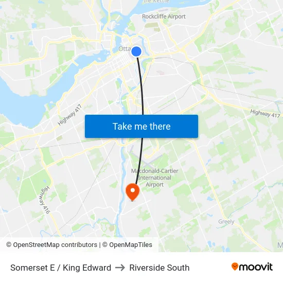 Somerset E / King Edward to Riverside South map