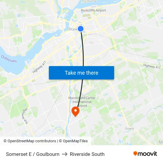 Somerset E / Goulbourn to Riverside South map
