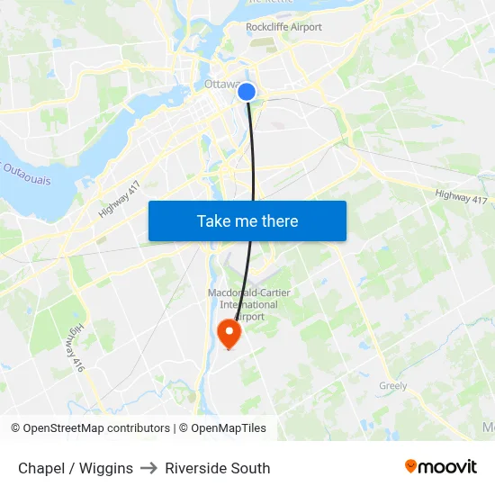 Chapel / Wiggins to Riverside South map