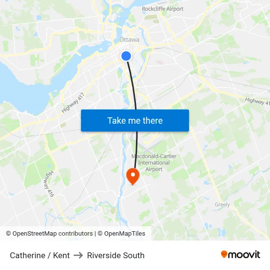 Catherine / Kent to Riverside South map
