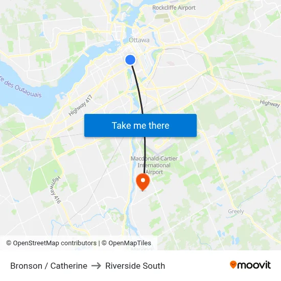 Bronson / Raymond to Riverside South map
