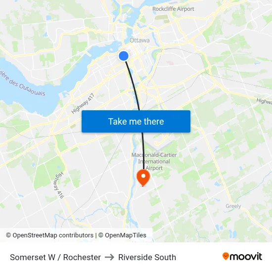Somerset W / Rochester to Riverside South map