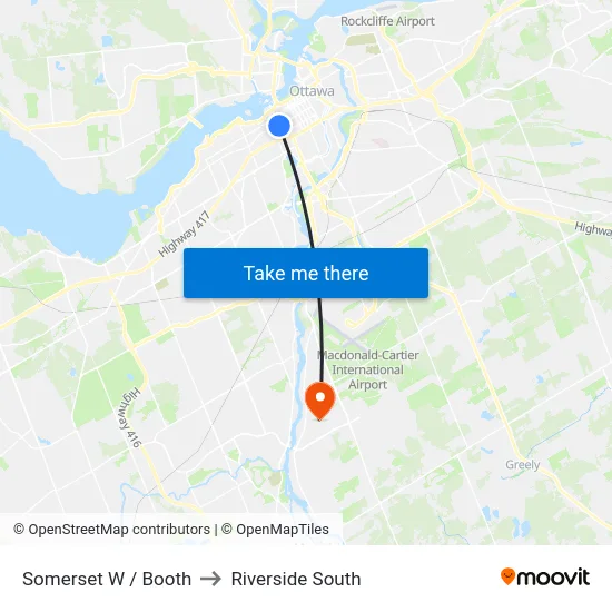 Somerset W / Booth to Riverside South map