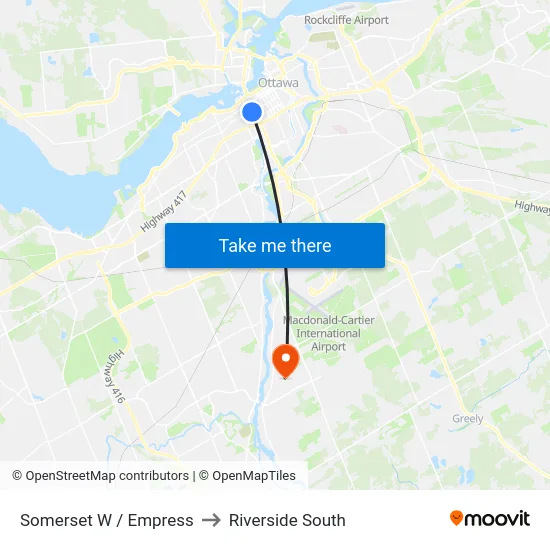 Somerset W / Empress to Riverside South map
