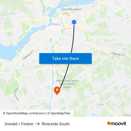 Donald / Findon to Riverside South map