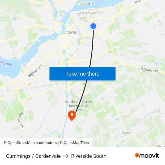 Cummings / Gardenvale to Riverside South map
