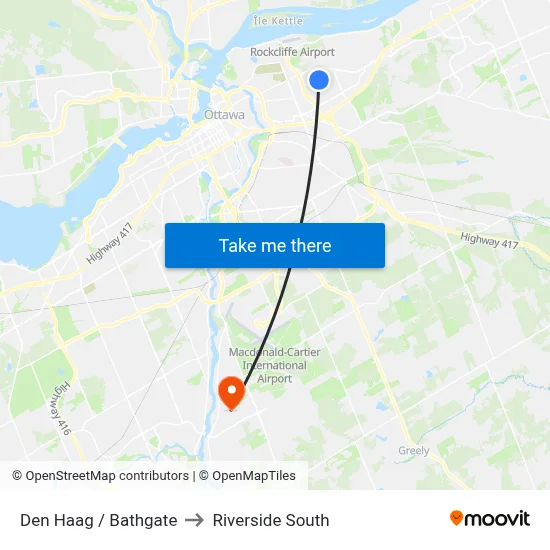 Den Haag / Bathgate to Riverside South map