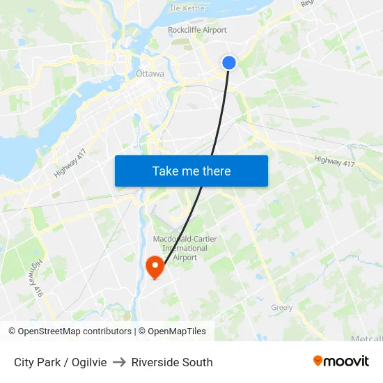 City Park / Ogilvie to Riverside South map