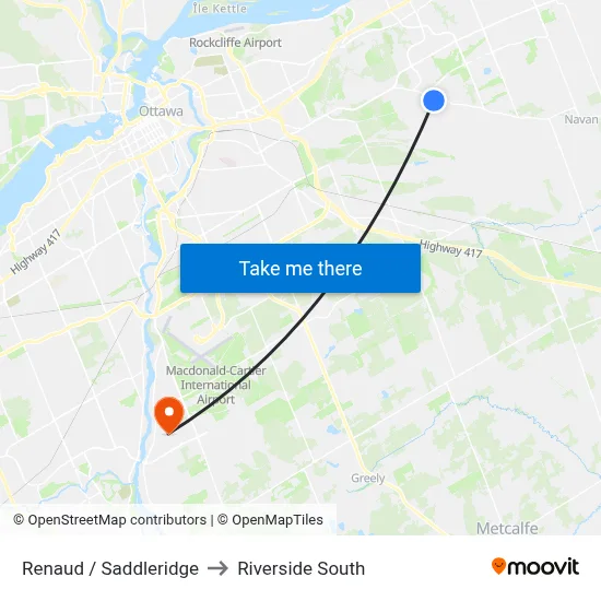 Renaud / Saddleridge to Riverside South map