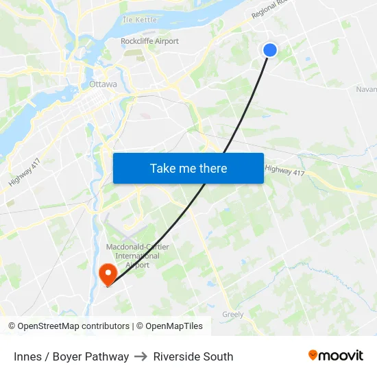 Innes / Boyer Pathway to Riverside South map