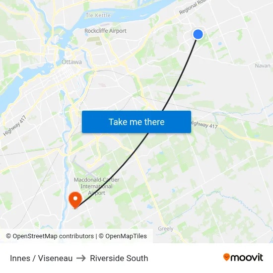 Innes / Viseneau to Riverside South map