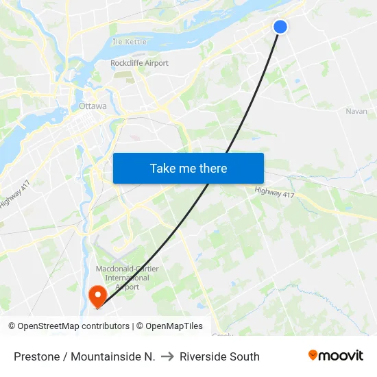 Prestone / Mountainside N. to Riverside South map