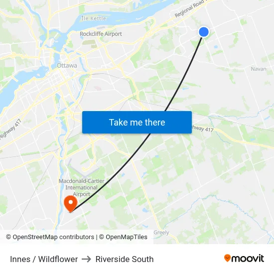Innes / Wildflower to Riverside South map