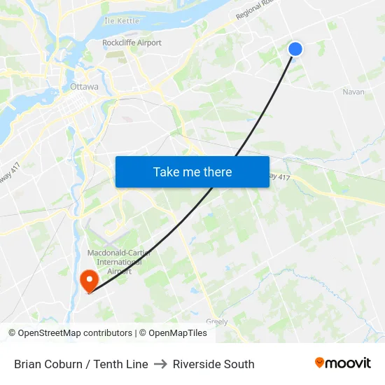Brian Coburn / Tenth Line to Riverside South map