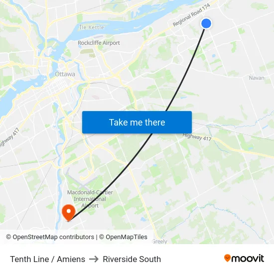 Tenth Line / Amiens to Riverside South map