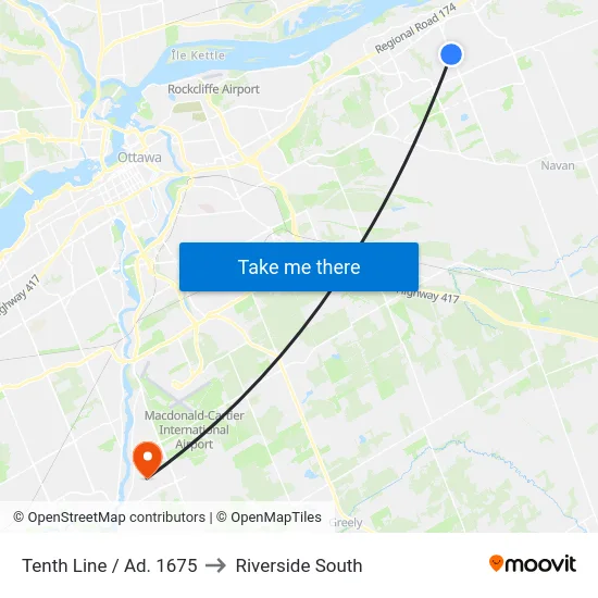 Tenth Line / Ad. 1675 to Riverside South map