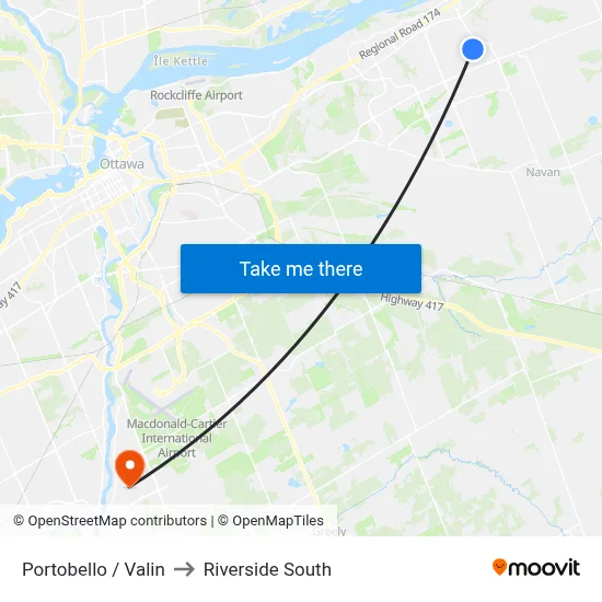 Portobello / Valin to Riverside South map