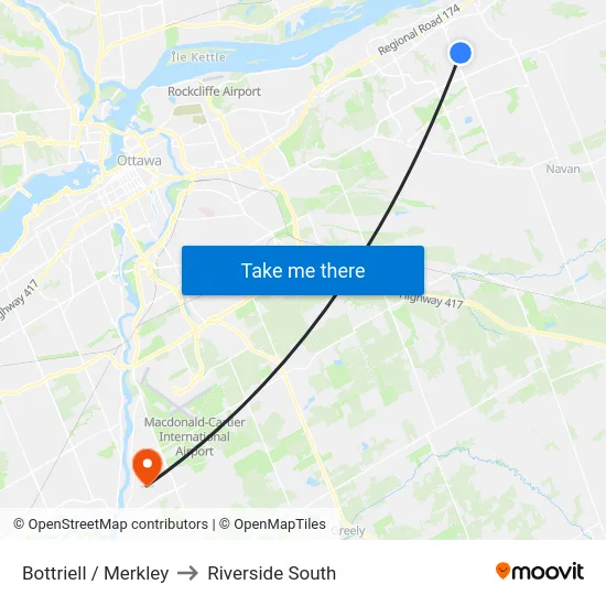 Bottriell / Merkley to Riverside South map