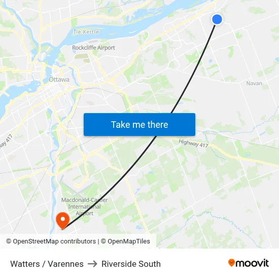 Watters / Varennes to Riverside South map