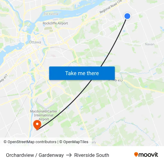 Orchardview / Gardenway to Riverside South map