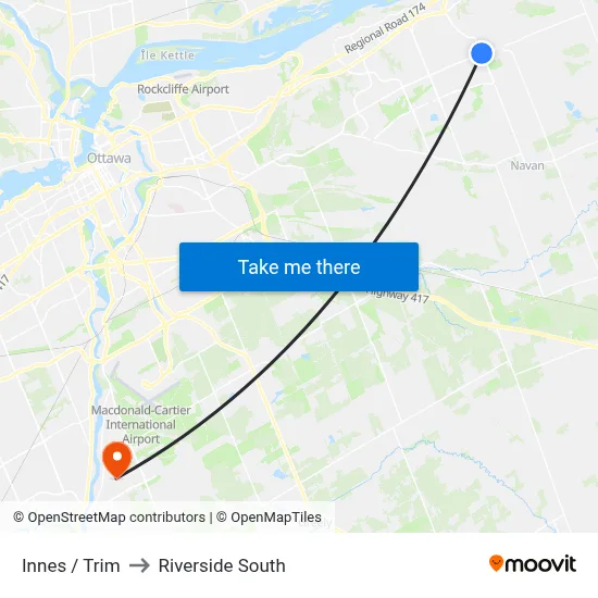 Innes / Trim to Riverside South map