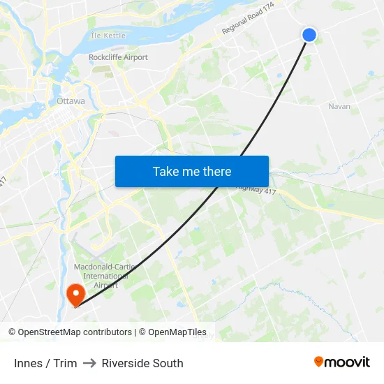 Innes / Trim to Riverside South map