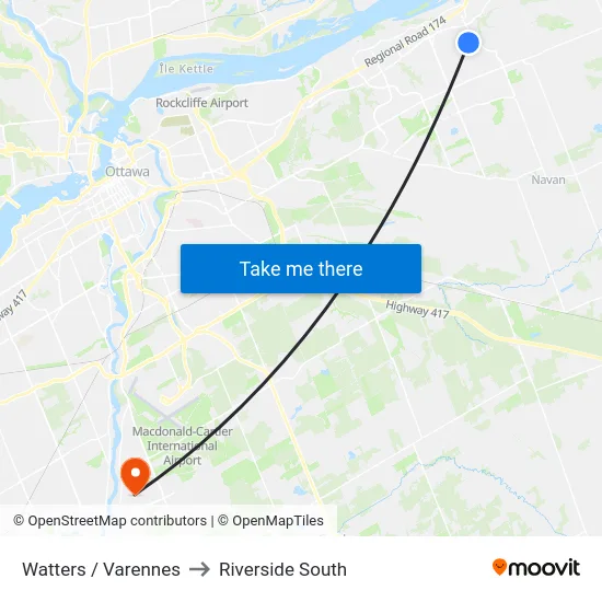 Watters / Varennes to Riverside South map