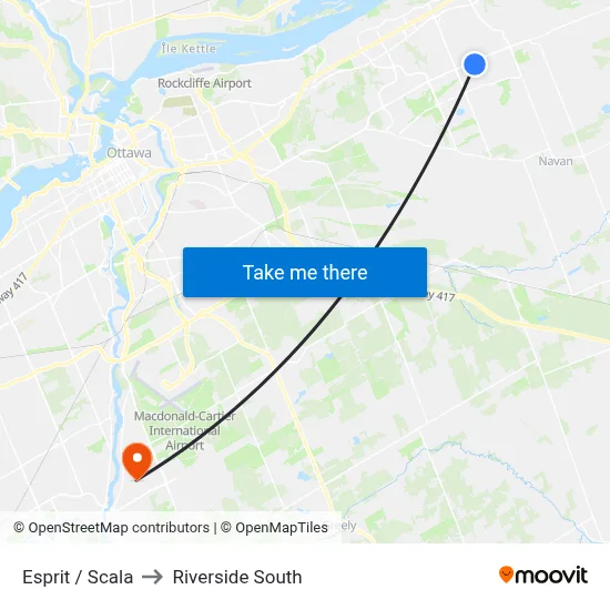Esprit / Scala to Riverside South map