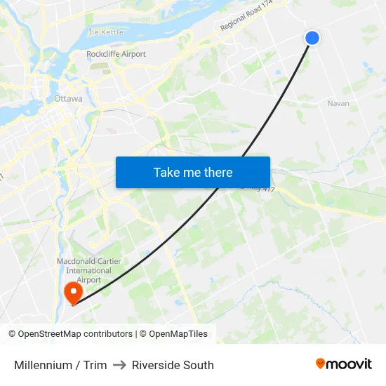 Millennium / Trim to Riverside South map
