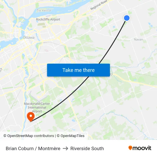 Brian Coburn / Montmère to Riverside South map