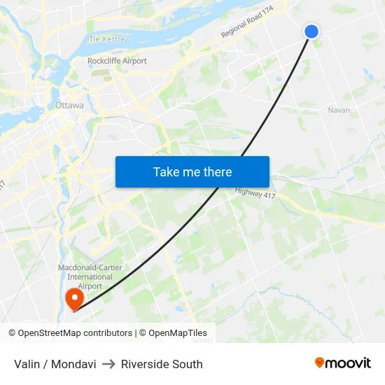 Valin / Mondavi to Riverside South map