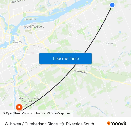Wilhaven / Cumberland Ridge to Riverside South map