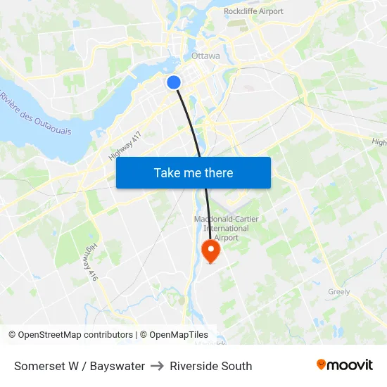 Somerset W / Bayswater to Riverside South map