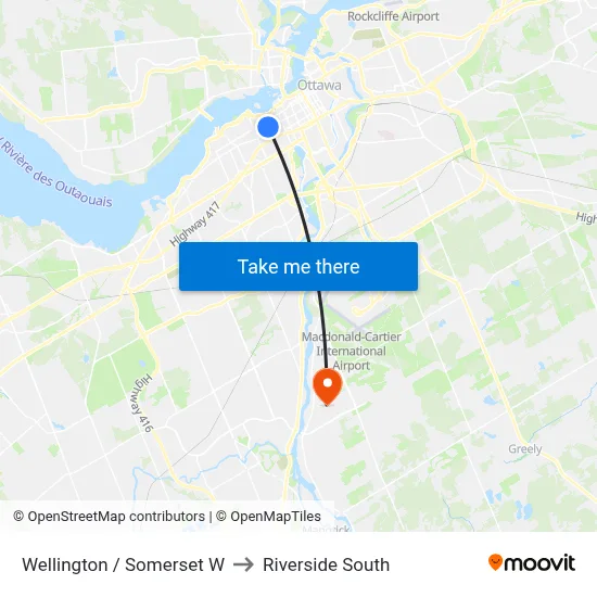Wellington / Somerset W to Riverside South map