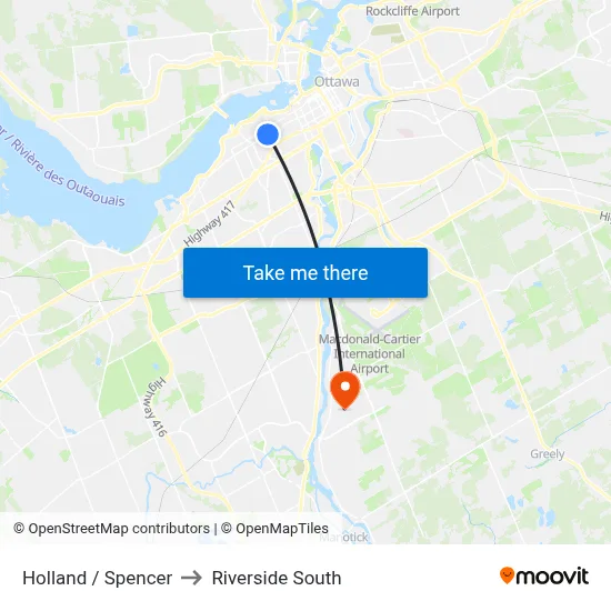 Holland / Spencer to Riverside South map