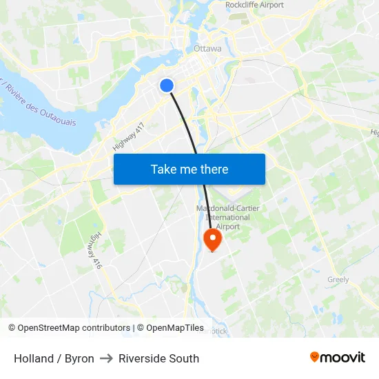 Holland / Byron to Riverside South map