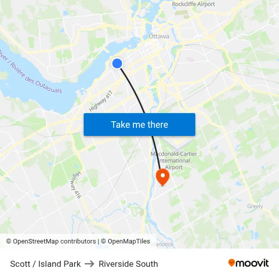 Scott / Island Park to Riverside South map