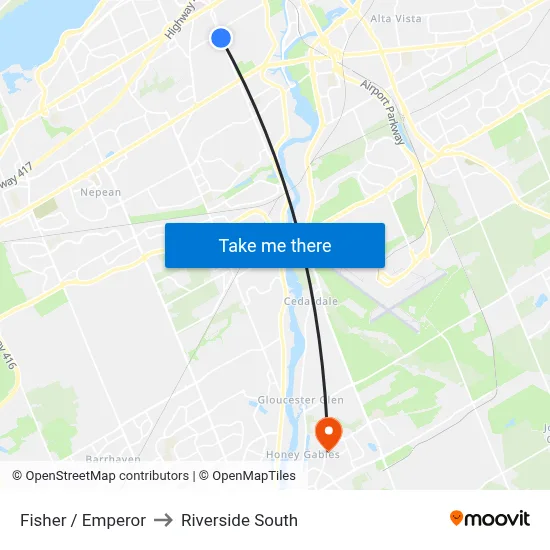 Fisher / Emperor to Riverside South map