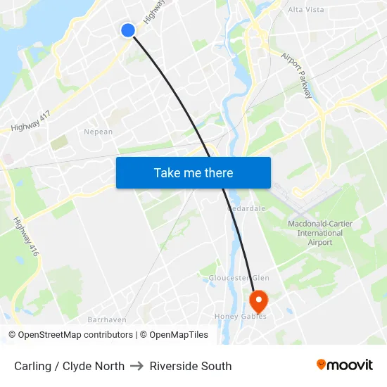 Carling / Clyde North to Riverside South map