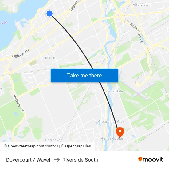 Dovercourt / Wavell to Riverside South map