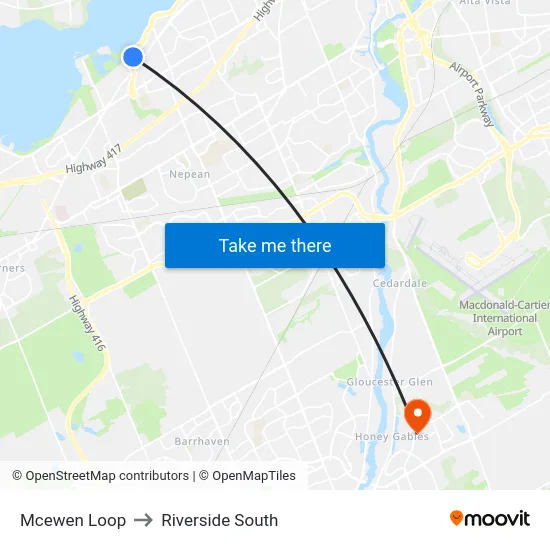 Mcewen Loop to Riverside South map