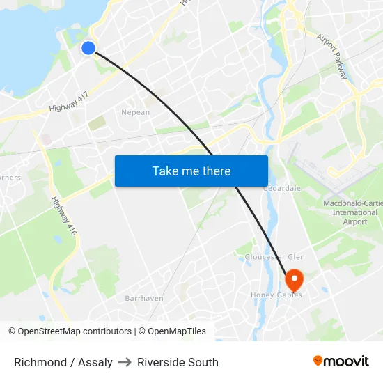 Richmond / Assaly to Riverside South map