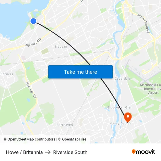Howe / Britannia to Riverside South map