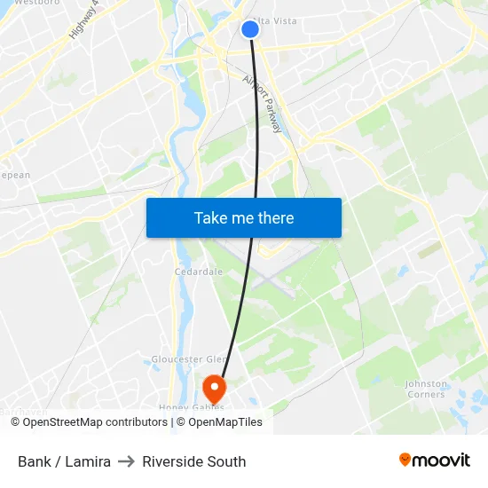 Bank / Lamira to Riverside South map