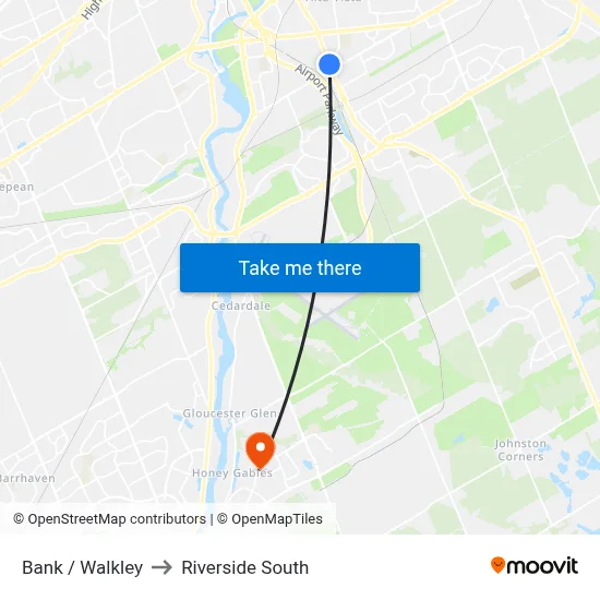 Bank / Walkley to Riverside South map