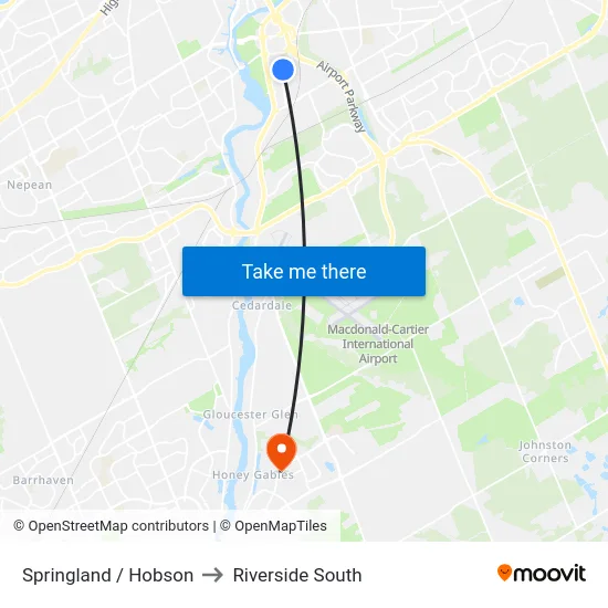 Springland / Hobson to Riverside South map