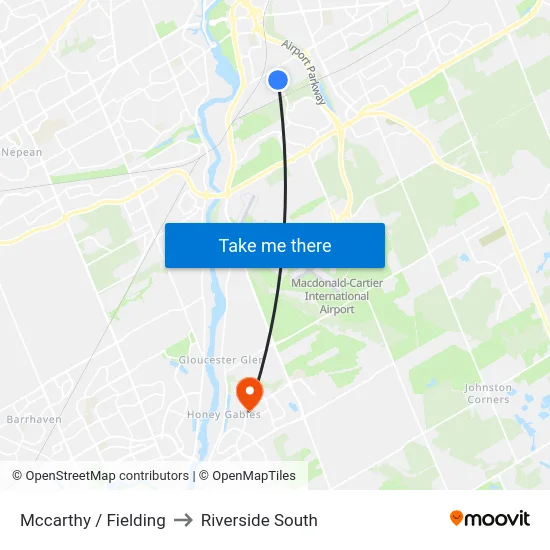 Mccarthy / Fielding to Riverside South map