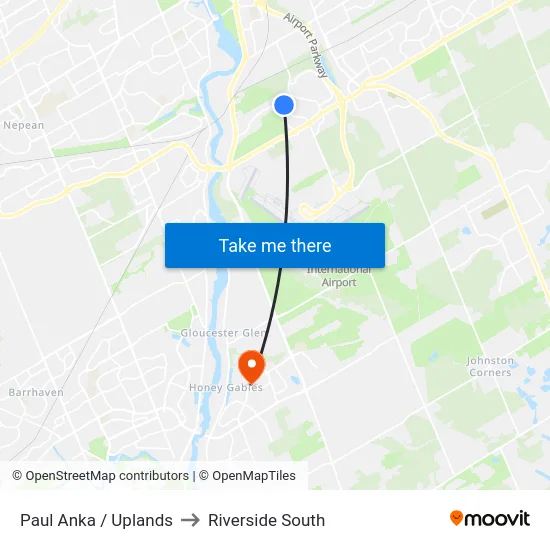 Paul Anka / Uplands to Riverside South map