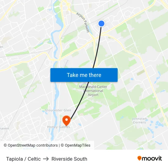 Tapiola / Celtic to Riverside South map
